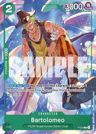 Bartolomeo (P-029) [Starter Deck 16: GREEN Uta] One Piece Single Bandai