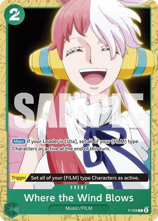 Where the Wind Blows (P-058) [Starter Deck 16: GREEN Uta] One Piece Single Bandai