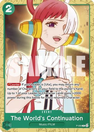 The World's Continuation (P-059) [Starter Deck 16: GREEN Uta] One Piece Single Bandai