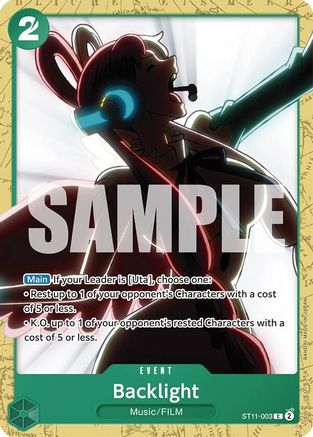 Backlight (ST11-003) [Starter Deck 16: GREEN Uta] One Piece Single Bandai