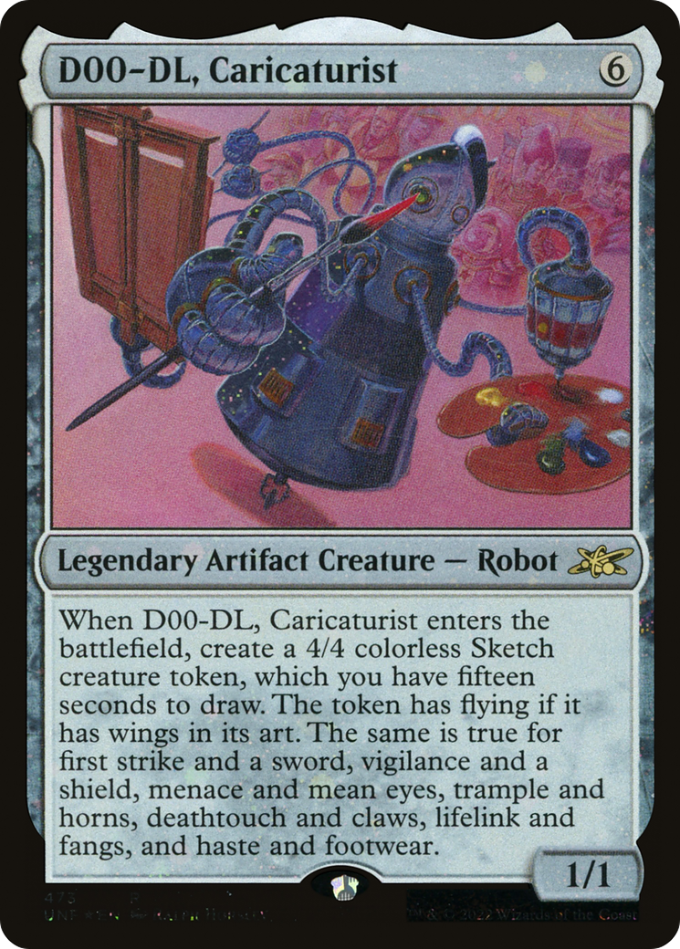 D00-DL, Caricaturist (Galaxy Foil) (UNF-473) [Unfinity] Foil MTG Single Wizards of the Coast