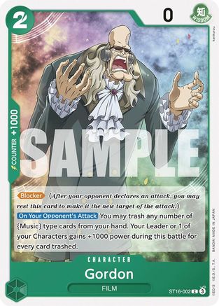 Gordon (ST16-002) [Starter Deck 16: GREEN Uta] One Piece Single Bandai
