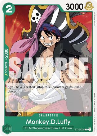 Monkey.D.Luffy (ST16-005) (ST16-005) [Starter Deck 16: GREEN Uta] One Piece Single Bandai