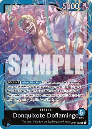 Donquixote Doflamingo (OP01-060) (OP01-060) [Starter Deck 17: BLUE Donquixote Doflamingo] Foil One Piece Single Bandai