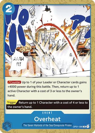 Overheat (OP01-086) [Starter Deck 17: BLUE Donquixote Doflamingo] One Piece Single Bandai