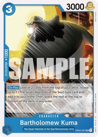 Bartholomew Kuma (OP02-057) [Starter Deck 17: BLUE Donquixote Doflamingo] One Piece Single Bandai