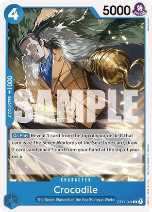 Crocodile (ST17-001) [Starter Deck 17: BLUE Donquixote Doflamingo] One Piece Single Bandai