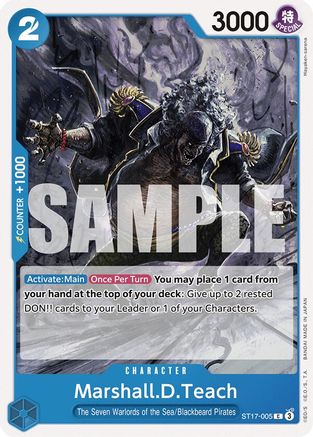 Marshall.D.Teach (ST17-005) [Starter Deck 17: BLUE Donquixote Doflamingo] One Piece Single Bandai