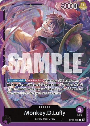 Monkey.D.Luffy (OP05-060) (OP05-060) [Starter Deck 18: PURPLE Monkey.D.Luffy] Foil One Piece Single Bandai