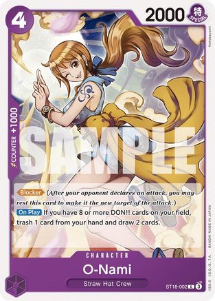 O-Nami (ST18-002) [Starter Deck 18: PURPLE Monkey.D.Luffy] One Piece Single Bandai