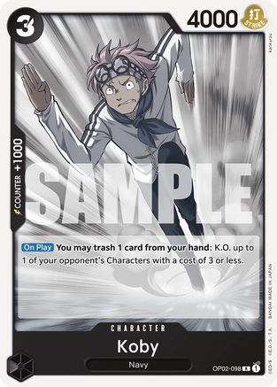 Koby (OP02-098) [Starter Deck 19: BLACK Smoker] One Piece Single Bandai