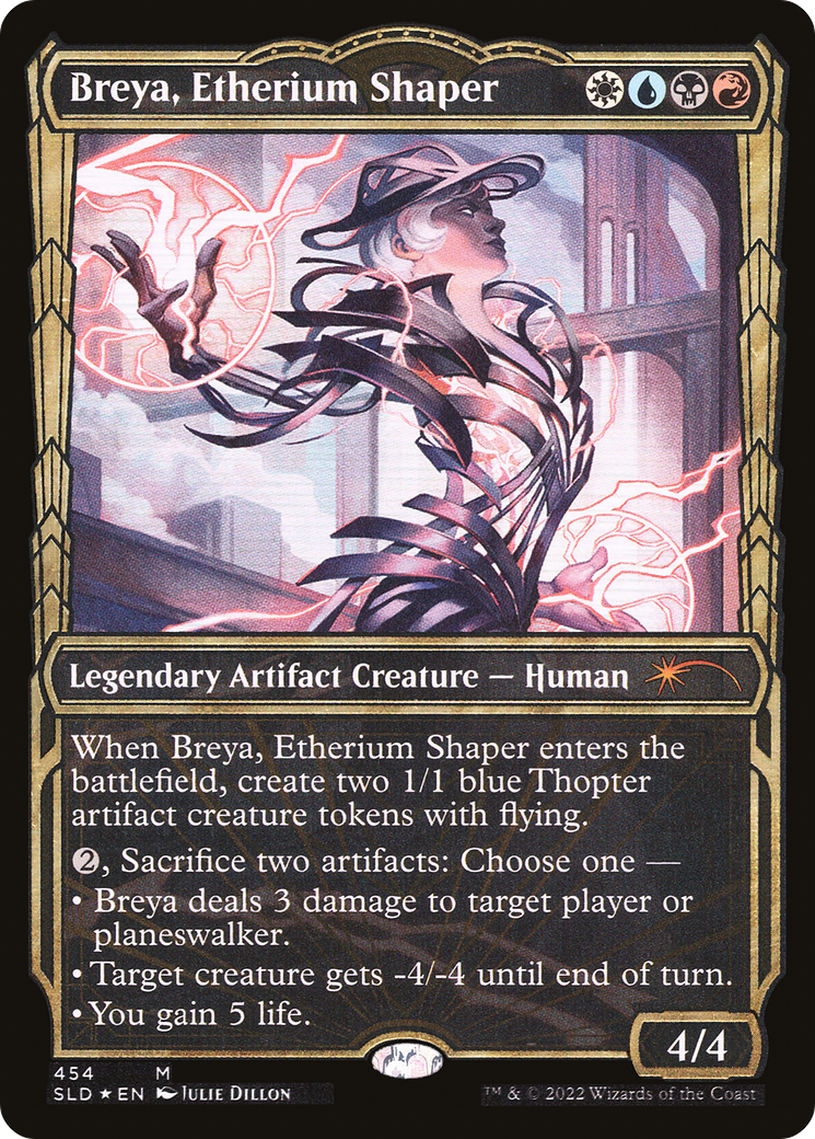Breya, Etherium Shaper (Gilded Foil) (SLD-454) [Secret Lair Drop] (Showcase) Foil