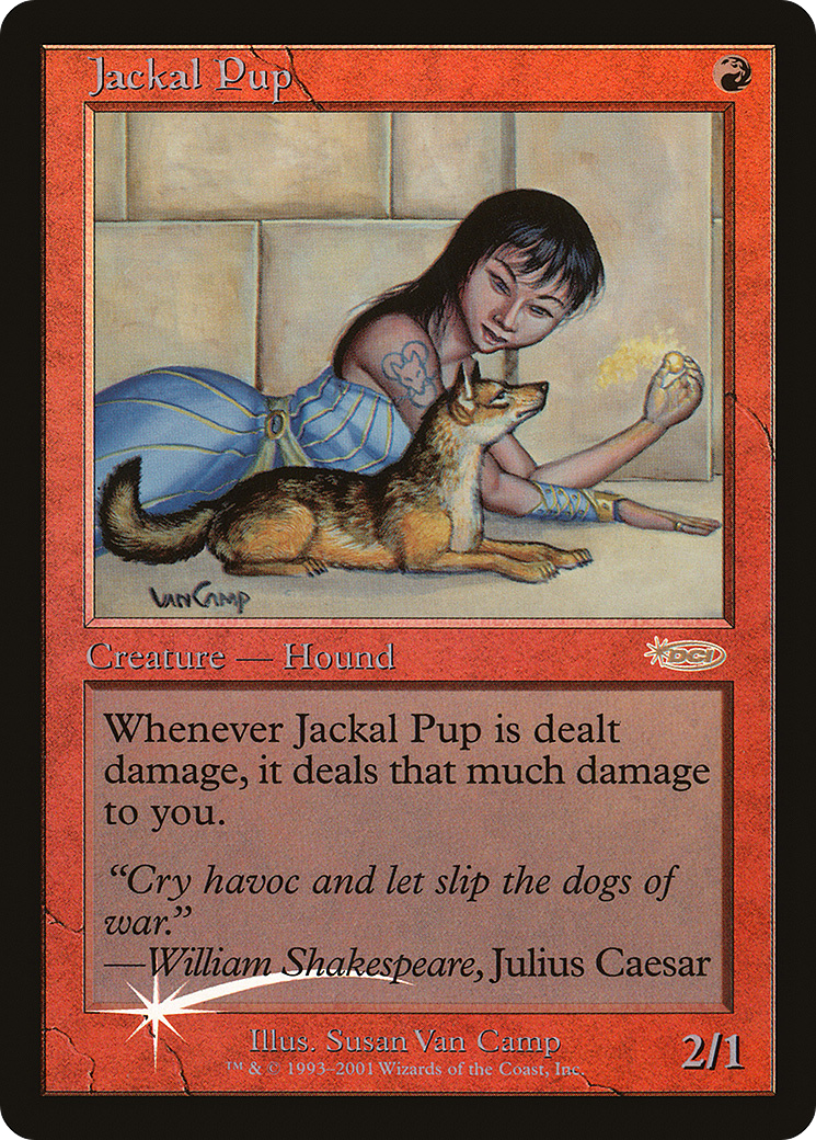 Jackal Pup (FNM-008) [Misc] Friday Night Magic 2001 Foil MTG Single Wizards of the Coast