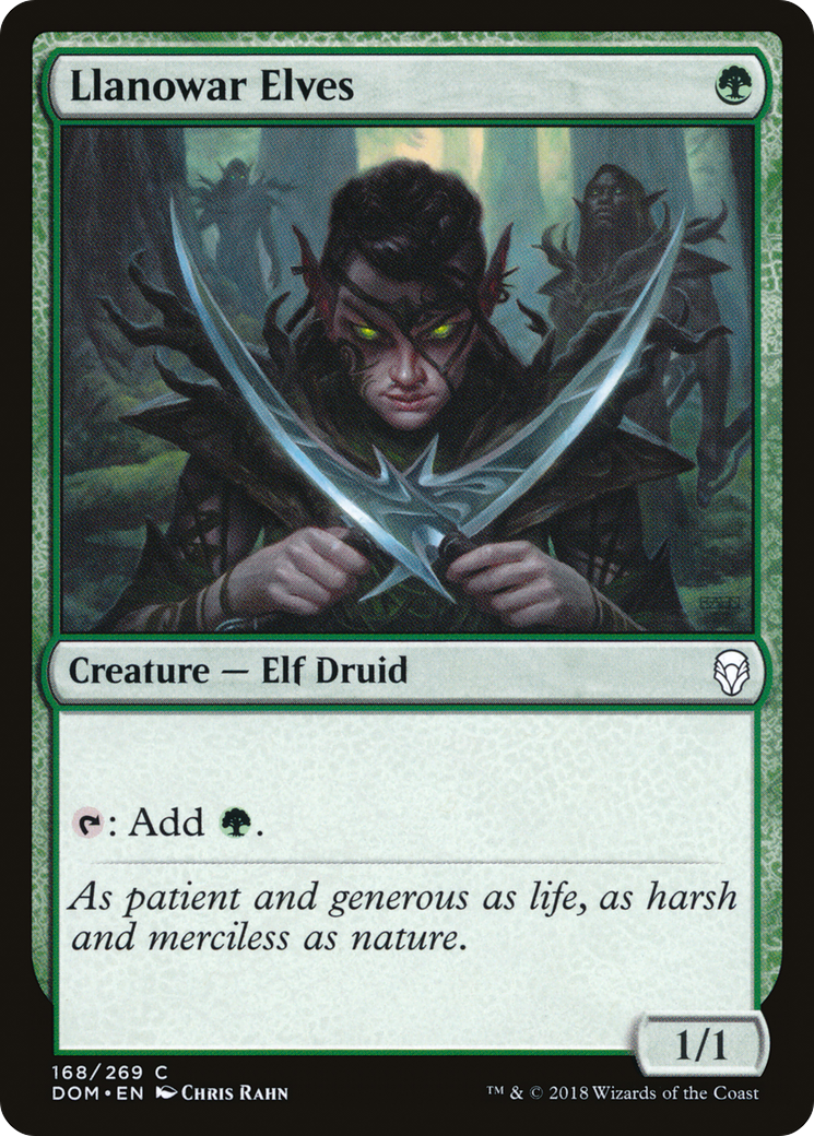 Llanowar Elves (DOM-168) [Dominaria] Foil MTG Single Wizards of the Coast