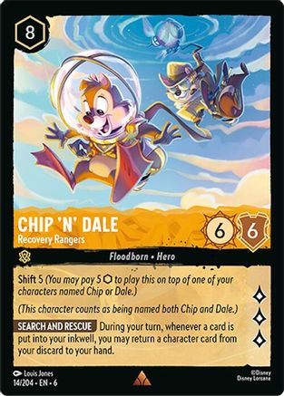 Chip 'n' Dale - Recovery Rangers (14/204) [Azurite Sea] Cold Foil Lorcana Single Disney