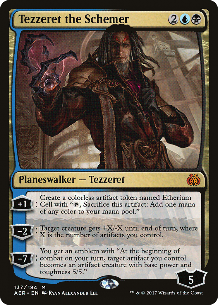 Tezzeret the Schemer (AER-137) [Aether Revolt] Foil MTG Single Wizards of the Coast