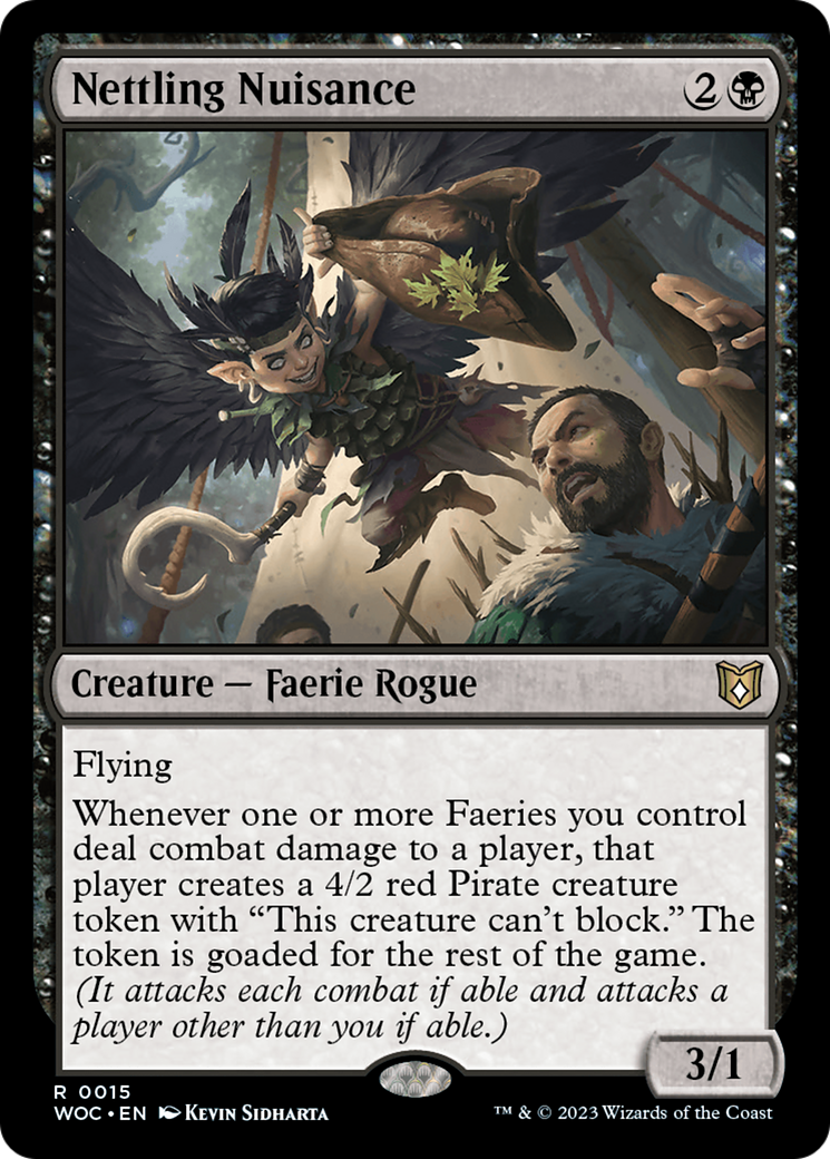 Nettling Nuisance (WOC-015) [Wilds of Eldraine Commander] MTG Single Wizards of the Coast