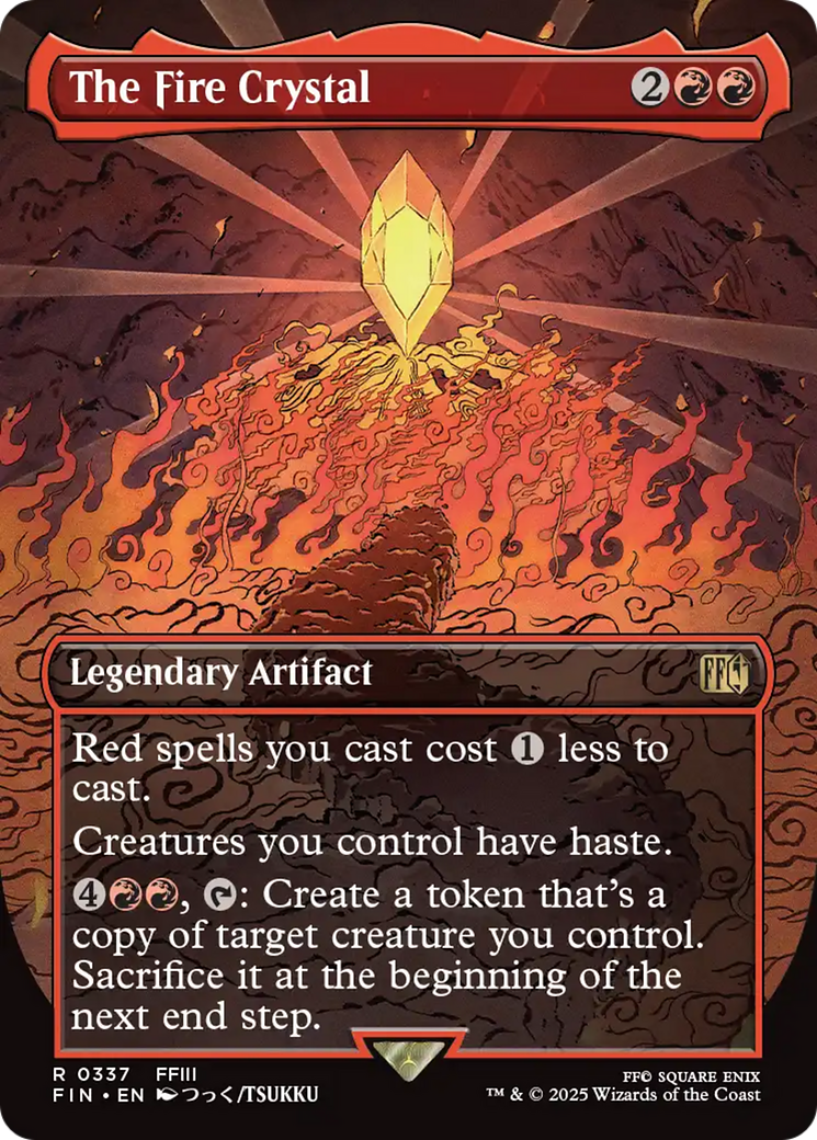 The Fire Crystal (FIN-337) [FINAL FANTASY] (Borderless) Foil MTG Single Wizards of the Coast