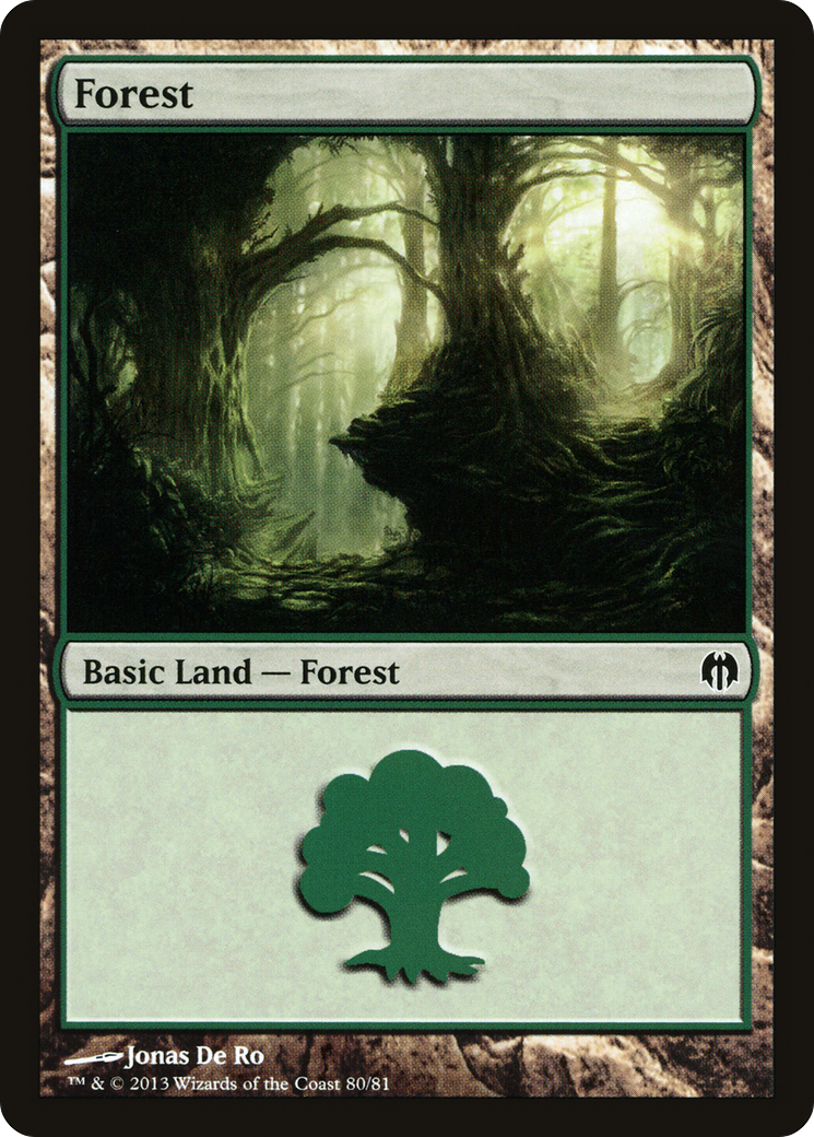 Forest (DDL-080) [Misc] Duel Decks: Heroes vs. Monsters MTG Single Wizards of the Coast