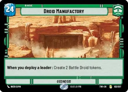 Droid Manufactory (022/257) [Twilight of the Republic] Foil Star Wars: Unlimited Single Disney