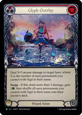 Glyph Overlay (Red) (FAB277)  [Flesh and Blood: Promo Cards] Flesh And Blood Single Flesh and Blood   