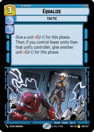 Equalize (055/257) [Twilight of the Republic] Foil Star Wars: Unlimited Single Disney