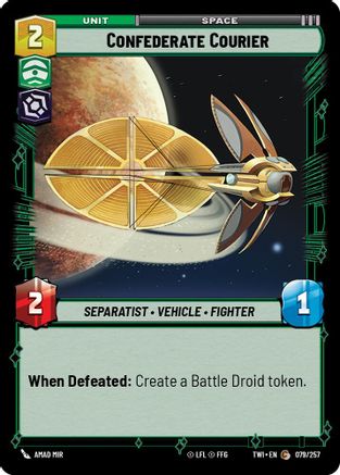 Confederate Courier (079/257) [Twilight of the Republic] Foil Star Wars: Unlimited Single Disney