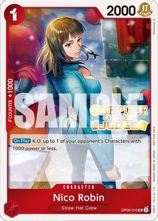Nico Robin (Judge Pack Vol. 4) (OP05-010) [One Piece Promotion Cards] Foil One Piece Single Bandai