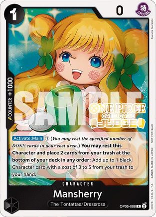 Mansherry (Judge Pack Vol. 4) (OP05-088) [One Piece Promotion Cards] Foil One Piece Single Bandai