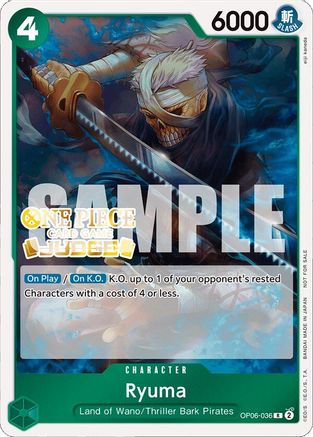 Ryuma (Judge Pack Vol. 4) (OP06-036) [One Piece Promotion Cards] Foil One Piece Single Bandai