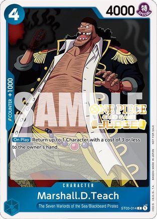 Marshall.D.Teach (Judge Pack Vol. 4) (ST03-014) [One Piece Promotion Cards] Foil One Piece Single Bandai