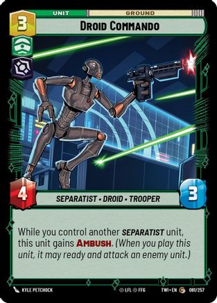 Droid Commando (081/257) [Twilight of the Republic] Foil Star Wars: Unlimited Single Disney
