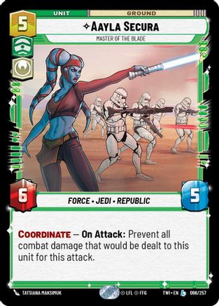 Aayla Secura - Master of the Blade (096/257) [Twilight of the Republic] Foil Star Wars: Unlimited Single Disney