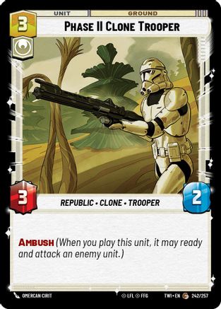 Phase II Clone Trooper (242/257) [Twilight of the Republic] Star Wars: Unlimited Single Disney