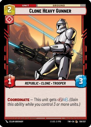 Clone Heavy Gunner (158/257) [Twilight of the Republic] Foil Star Wars: Unlimited Single Disney