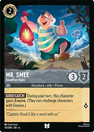 Mr. Smee - Steadfast Mate (175/204) [Azurite Sea] Cold Foil Lorcana Single Disney