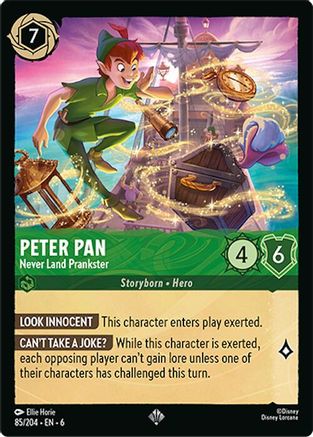 Peter Pan - Never Land Prankster (85/204) [Azurite Sea] Cold Foil Lorcana Single Disney