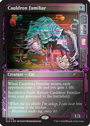 Cauldron Familiar (Rainbow Foil) (SLD-1759) [Secret Lair] Drop Series Foil MTG Single Wizards of the Coast