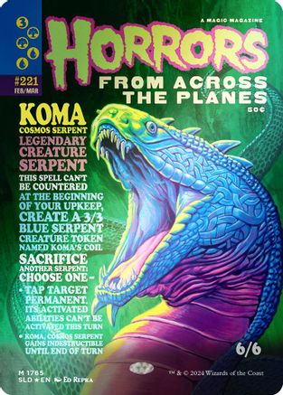 Koma, Cosmos Serpent (Rainbow Foil) (SLD-1765) [Secret Lair] Drop Series Foil MTG Single Wizards of the Coast