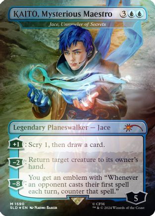 KAITO, Mysterious Maestro - Jace, Unraveler of Secrets (Rainbow Foil) (SLD-1590) [Secret Lair] Drop Series Foil MTG Single Wizards of the Coast