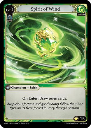 Spirit of Wind (003) [Mortal Ambition] Grand Archive Single Weebs of the Shore