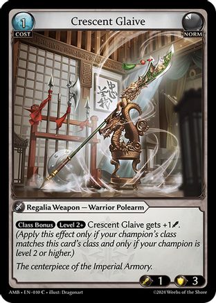 Crescent Glaive (010) [Mortal Ambition] Grand Archive Single Weebs of the Shore