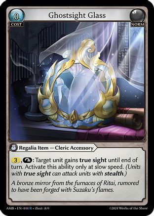 Ghostsight Glass (014) [Mortal Ambition] Foil Grand Archive Single Weebs of the Shore