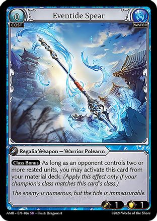 Eventide Spear (026) [Mortal Ambition] Grand Archive Single Weebs of the Shore