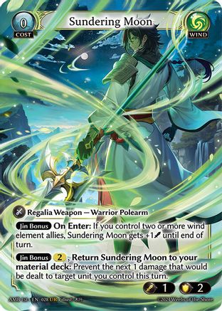 Sundering Moon (028) [Mortal Ambition] Foil Grand Archive Single Weebs of the Shore