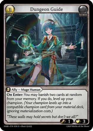 Dungeon Guide (039) [Mortal Ambition] Foil Grand Archive Single Weebs of the Shore