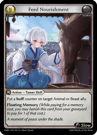 Feed Nourishment (041) [Mortal Ambition] Foil Grand Archive Single Weebs of the Shore