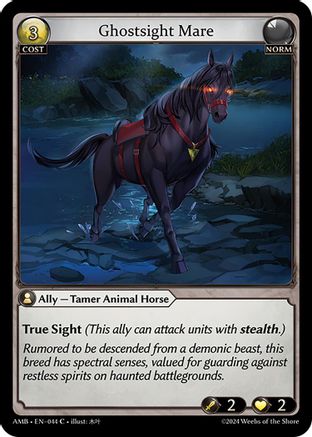 Ghostsight Mare (044) [Mortal Ambition] Foil Grand Archive Single Weebs of the Shore