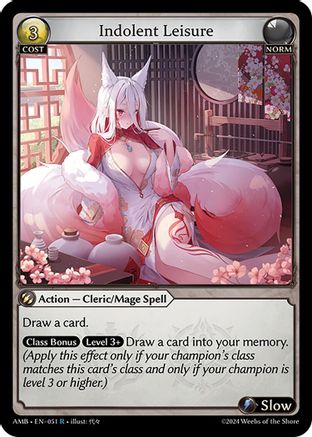Indolent Leisure (051) [Mortal Ambition] Foil Grand Archive Single Weebs of the Shore