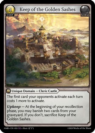 Keep of the Golden Sashes (055) [Mortal Ambition] Grand Archive Single Weebs of the Shore